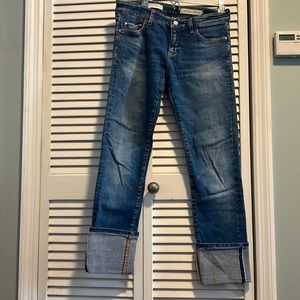 Pilcro and the Letterhead cuffed straight leg jeans size 28